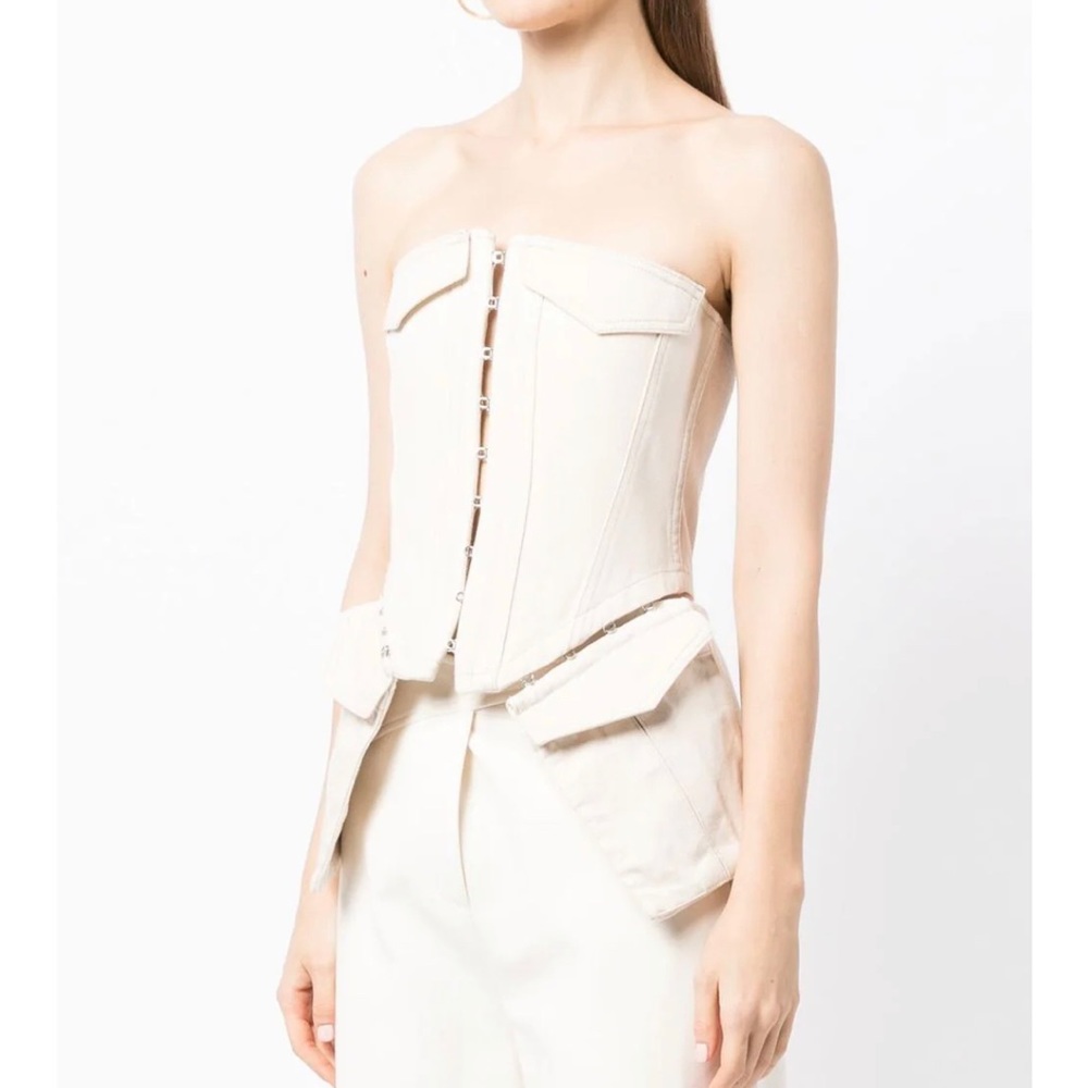 DION LEE corset top neutral